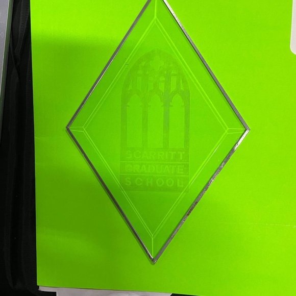 Nashville TN History Scarritt Graduate School diamond shape beveled etched glass - Picture 8 of 8
